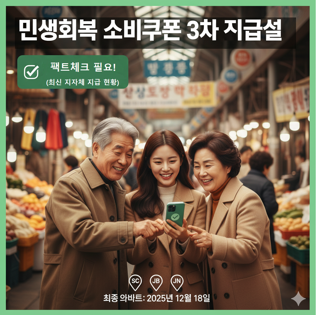 민생회복 소비쿠폰 3차 지급 팩트체크 (AI로 만든 이미지)